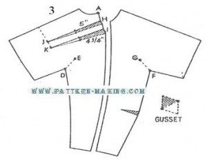 kimono sleeve gusset 2-3